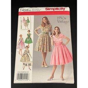 Simplicity 1459K5 Misses Petite 1950s Vintage Dress Pattern Size 8-16‎ 00164-2